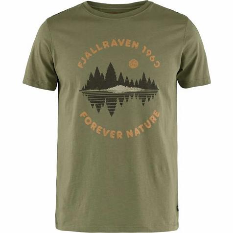 Fjällräven Men Forest Mirror T-Shirt Green PH337118 Philippines